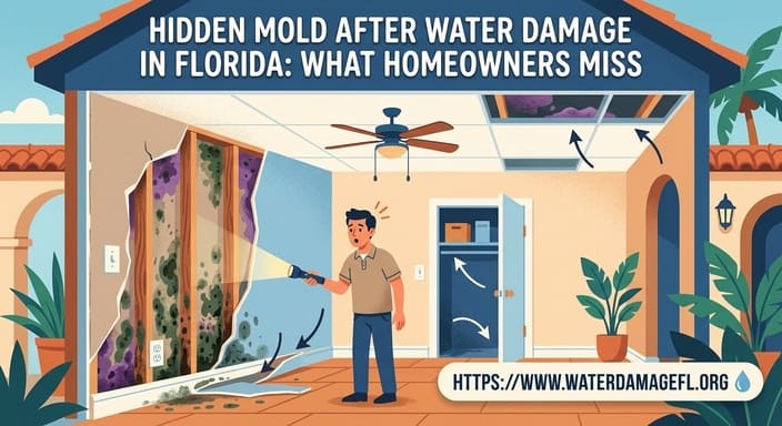 Hidden mold after water damage in Florida
